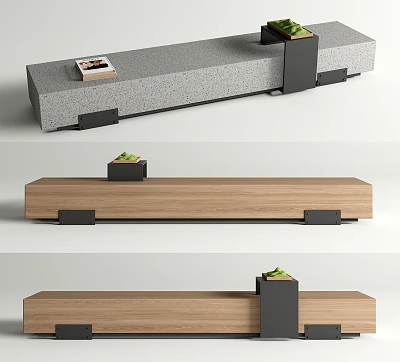 木板凳SU模型下载-1