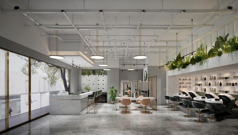 理发店SU模型下载-1