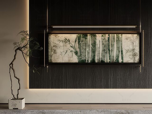 中式装饰画SU模型-1