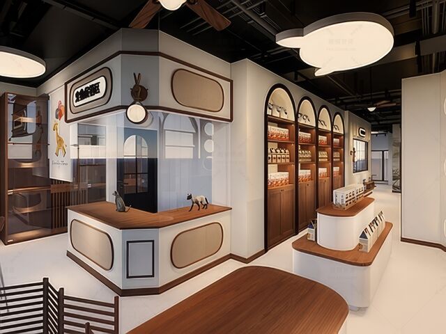 宠物店猫舍SU模型-1