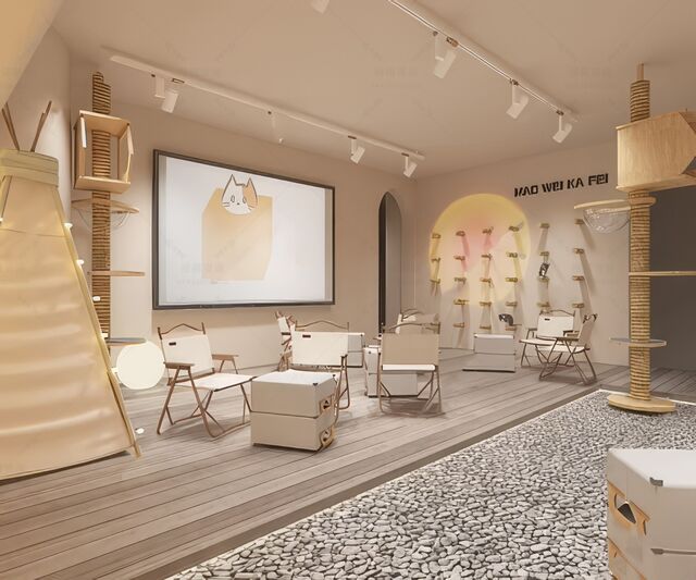 宠物店猫舍SU模型-1