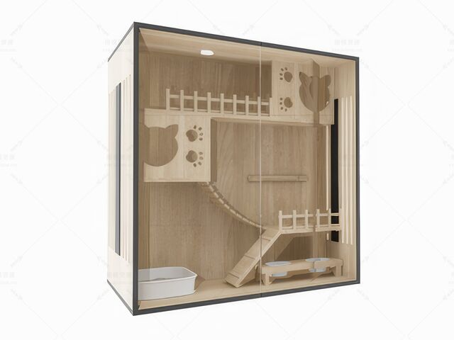 宠物店猫舍SU模型-1