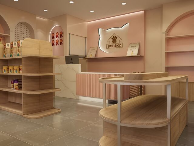 宠物店猫舍SU模型-1