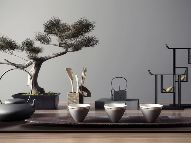 茶盘_功夫茶具SU模型下载-1