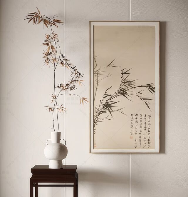 中式装饰画SU模型-1