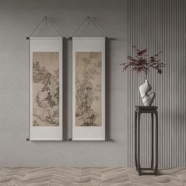 中式装饰画SU模型-1