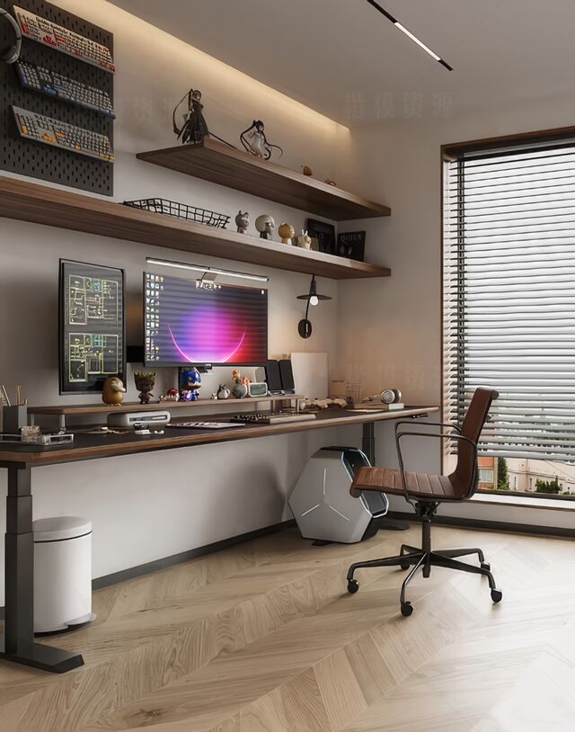 电竞房卧室su模型-1