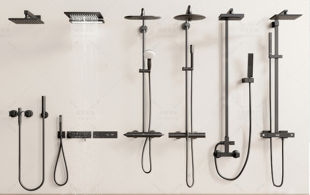 花洒SU模型下载-1