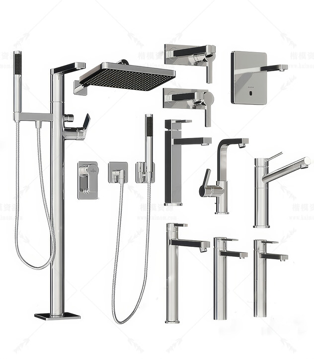 花洒SU模型下载-1