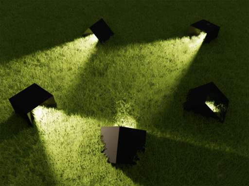 现代户外地灯su模型-1