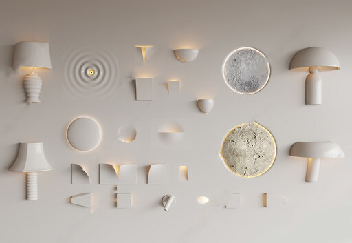 石膏壁灯su模型-1