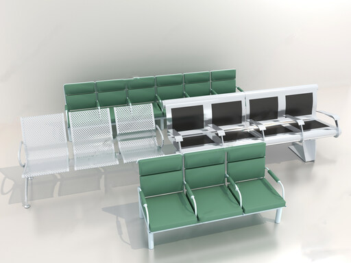 公共休息座椅su模型-1