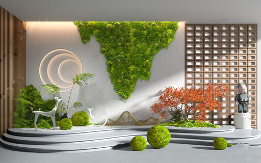 植物艺术装置su模型-1
