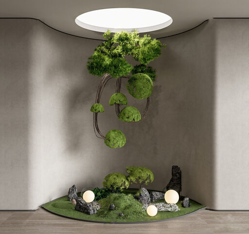 植物艺术装置su模型-1