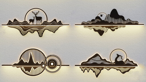 新中式庭院壁灯su模型-1