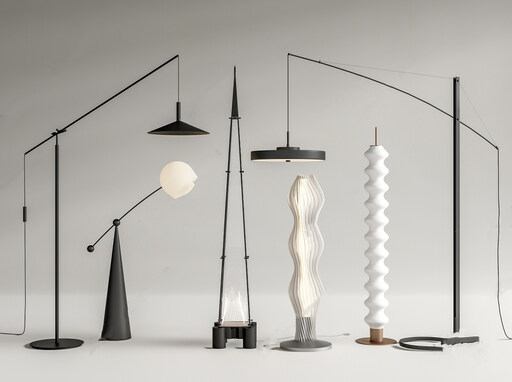 日式侘寂风灯具su模型-1