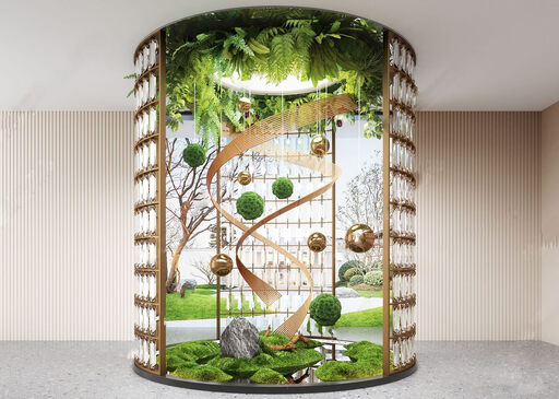 植物艺术装置su模型-1