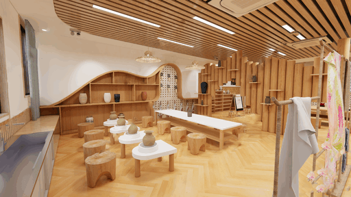 陶艺手工坊su模型-1