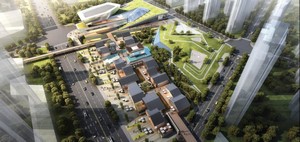 商业街建筑景观SU模型-2