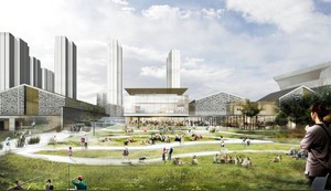 商业街建筑景观SU模型-3