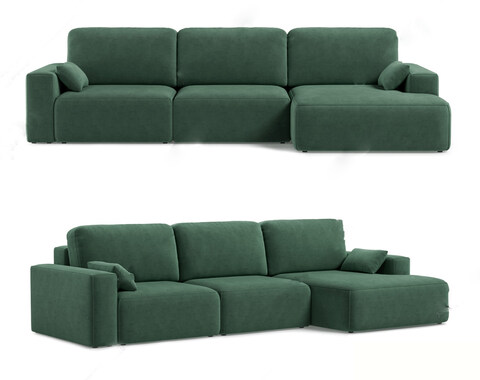 现代多人沙发SU模型-1