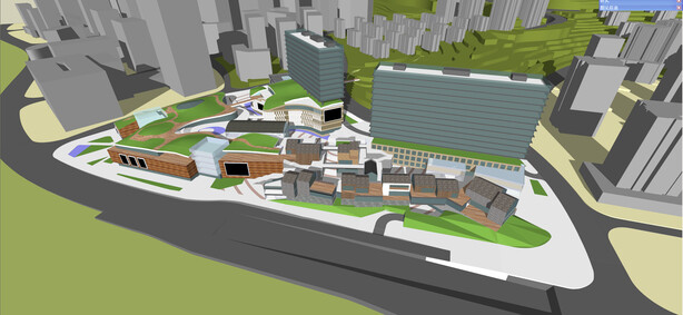 商业街建筑景观SU模型-12