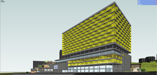 商业街建筑景观SU模型-2
