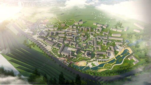 乡村规划度假村su模型-1