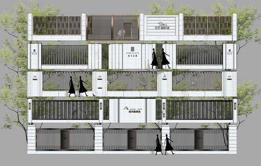 景墙围墙围栏su模型-1