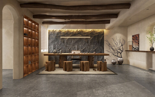 侘寂茶室su模型-1