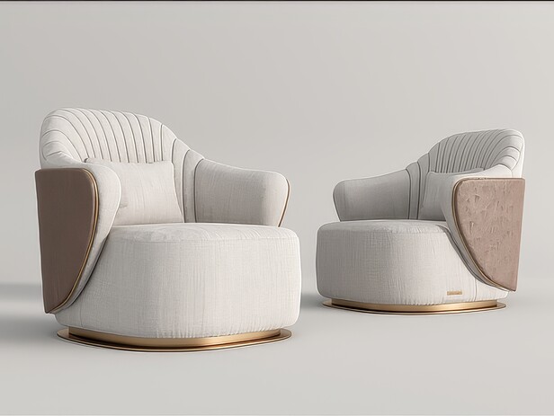 单人沙发SU模型下载-1