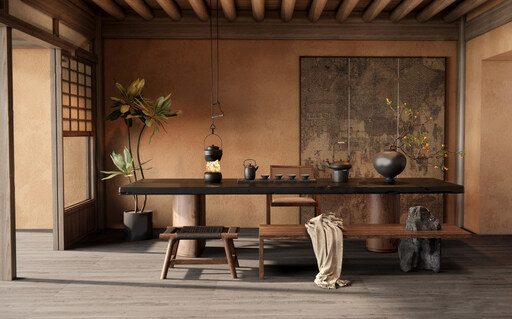 侘寂茶室su模型-1