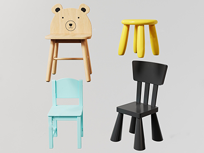 儿童椅3d模型-1