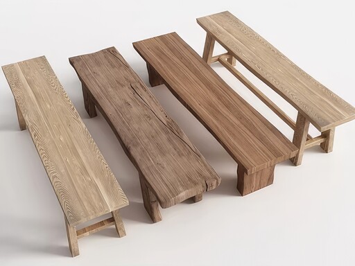 木凳子3d模型-1
