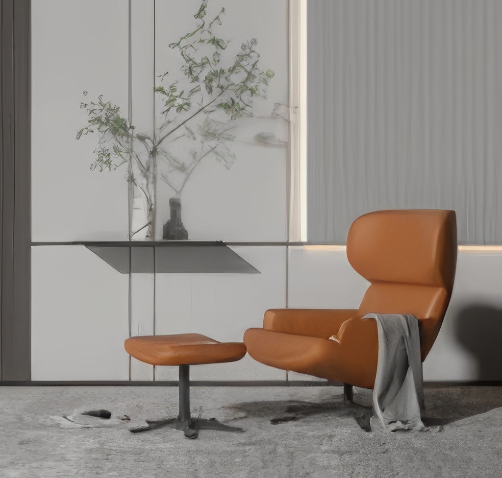 单人沙发3D模型下载-1