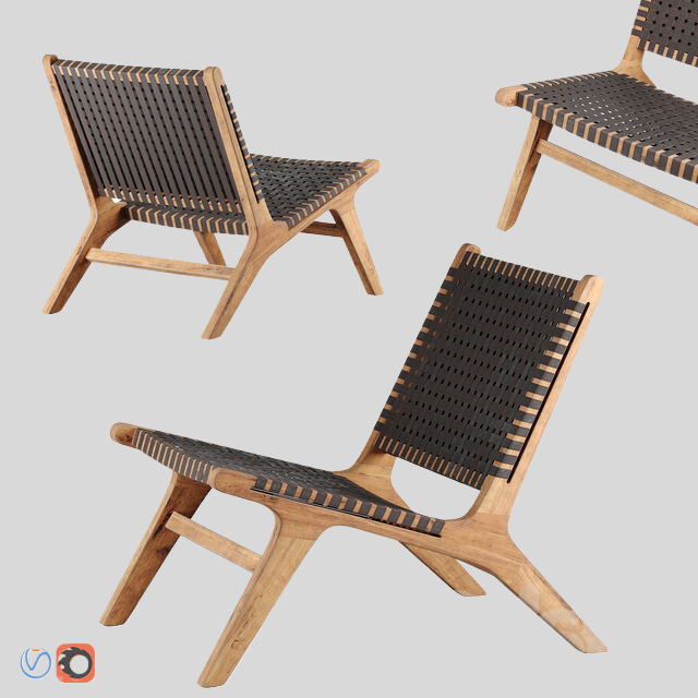 单人沙发3D模型下载-1