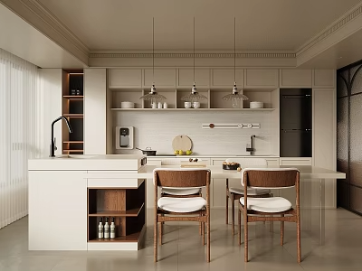 吧台_中岛台SU模型下载-1