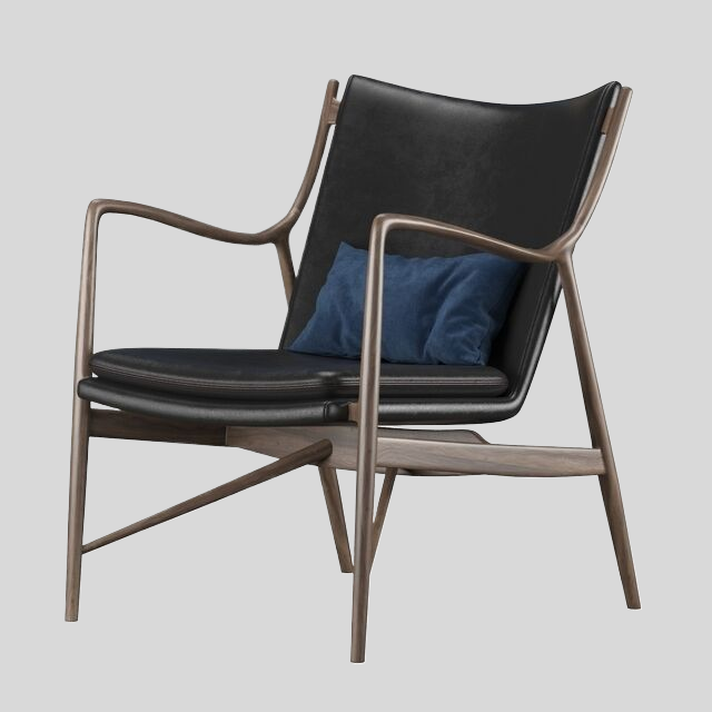 单人沙发3D模型下载-1