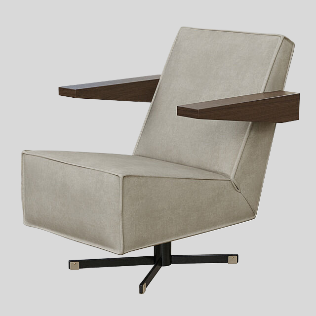 单人沙发3D模型下载-1