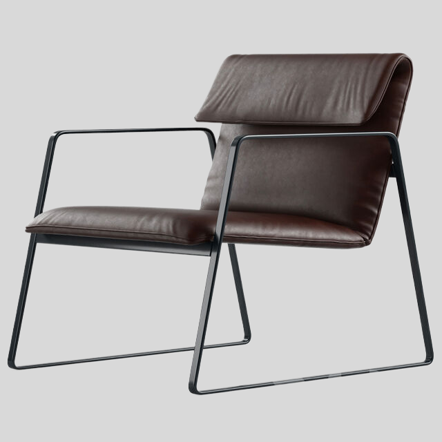 单人沙发3D模型下载-1