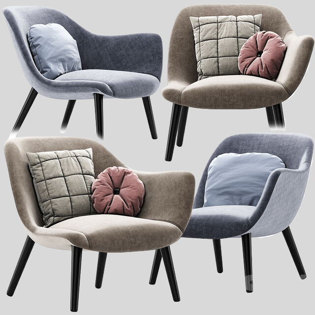 单人沙发3D模型下载-1