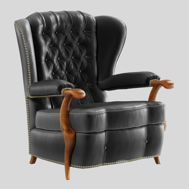 单人沙发3D模型下载-1