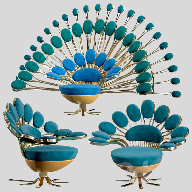 单人沙发3D模型下载-1