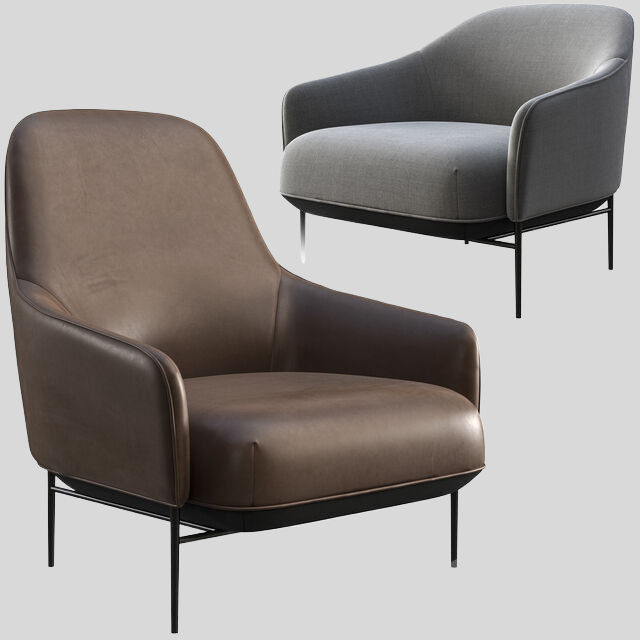 单人沙发3D模型下载-1