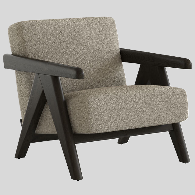 单人沙发3D模型下载-1