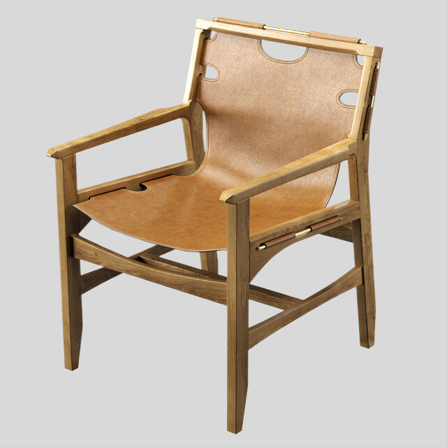 单人沙发3D模型下载-1