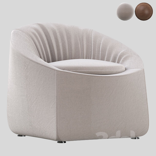 单人沙发3D模型下载-1