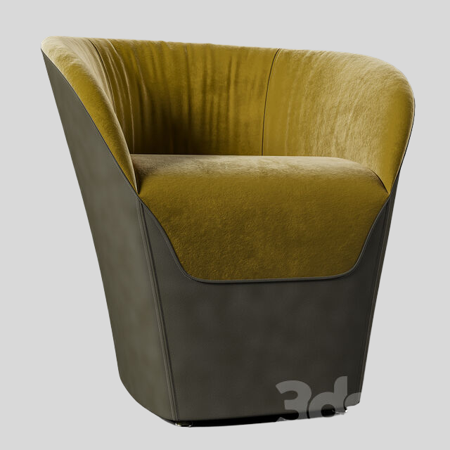 单人沙发3D模型下载-1