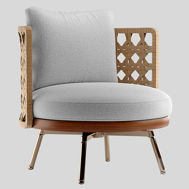 单人沙发3D模型下载-1