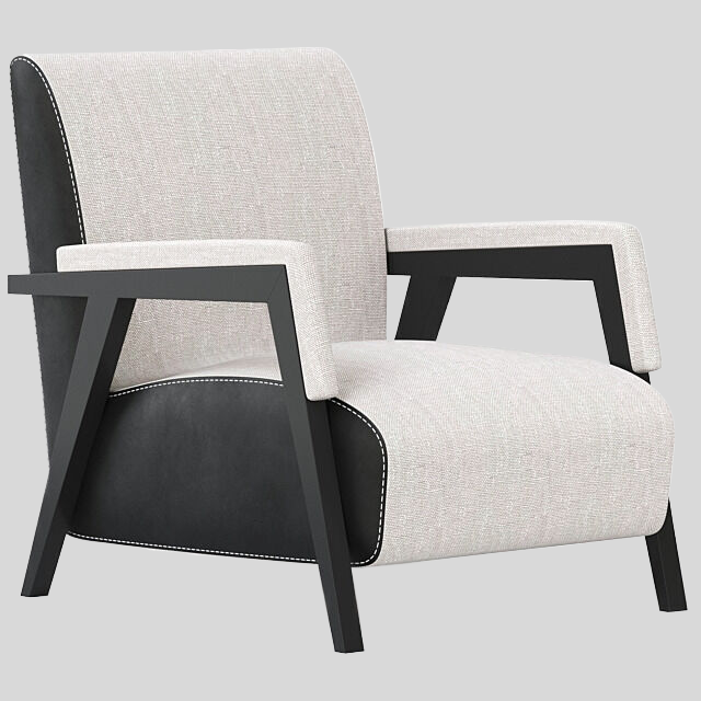 单人沙发3D模型下载-1